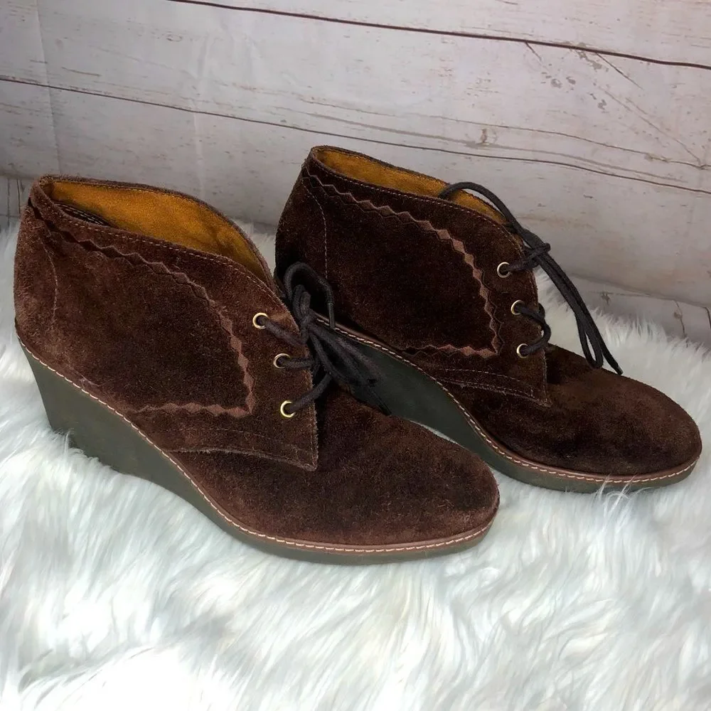 Naturalizer N5 Kaitlyn wedge heel booties sz 10